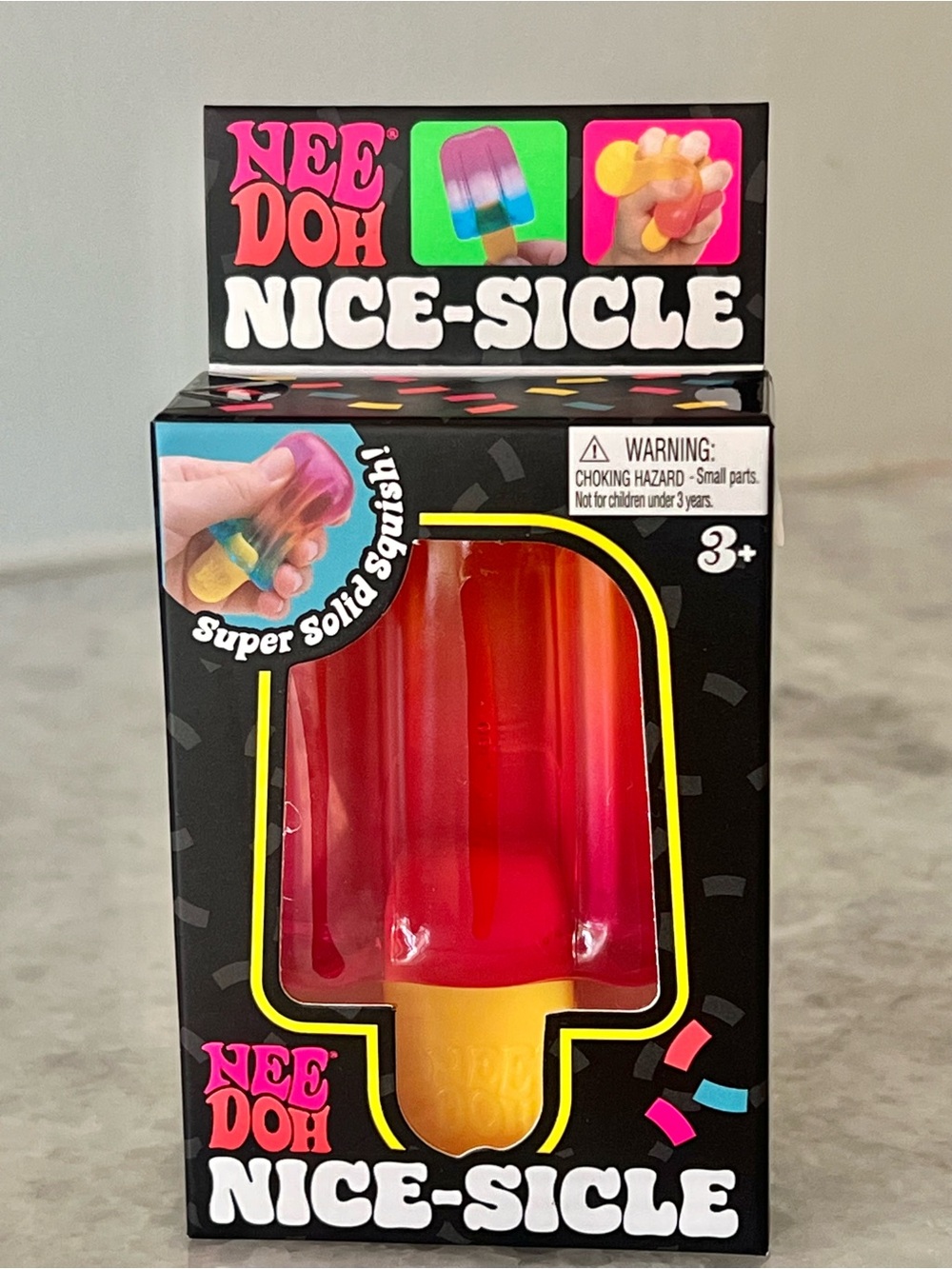 NeeDoh Nice Sicle Squishy Toy - Red & Orange